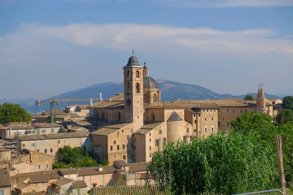 Urbino Italia Panorama Exterior Del Pueblo Atardecer Foto Alta Calidad — Foto de Stock