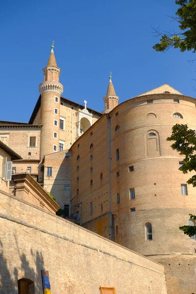 Urbino Italia Panorama Esterno Delle Mura Tramonto Foto Alta Qualità — Foto Stock