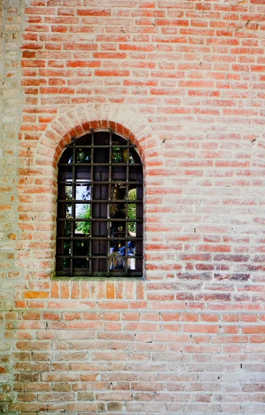 Detalj Ett Fönster Grazzano Visconti Piacenza Italien Högkvalitativt Foto — Stockfoto