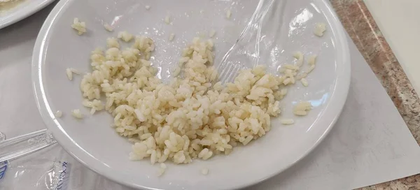 Yağlı Parmesan Peynirli Haşlanmış Pirinç Artığı Yüksek Kalite Fotoğraf — Stok fotoğraf
