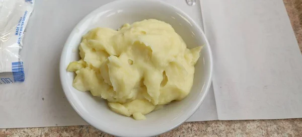 Potato Puree Cooked Butter Parmesan High Quality Photo — Stock Photo, Image