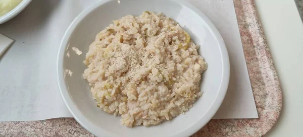 Dish Typical Italian Parmesan Risotto High Quality Photo — Stock Photo, Image