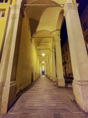 İtalya, Reggio Emilia 'da tipik bir veranda. Yüksek kalite fotoğraf