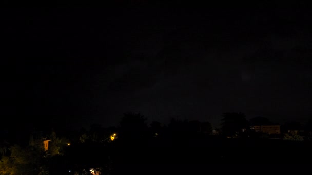 Lightning Storm Village Emilia Italy — Stock Video