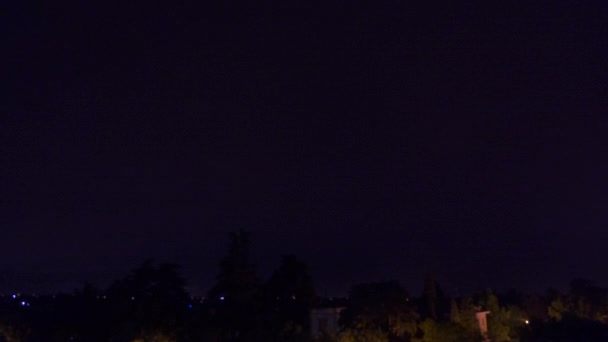意大利埃米莉亚村上空的闪电风暴 — 图库视频影像