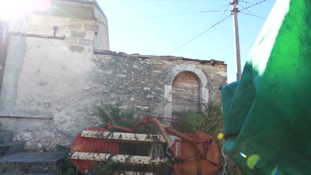 Oude Gereedschappen Een Landelijke Stad Abruzzo Italië — Stockvideo