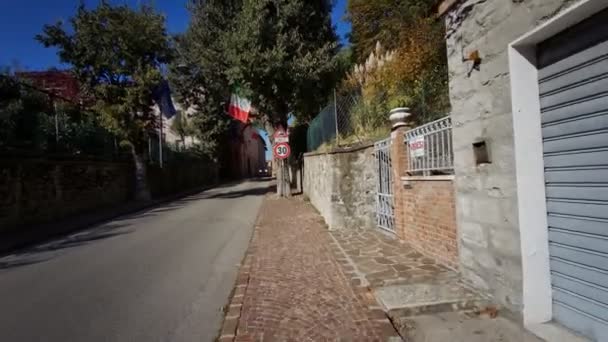 Caminhando Rua Que Leva Castelo Guiglia Modena Itália — Vídeo de Stock