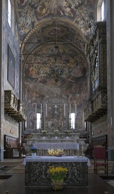 İtalya, Reggio Emilia 'daki Aziz Prospero Bazilikası' nın papaz evi. Yüksek kalite fotoğraf