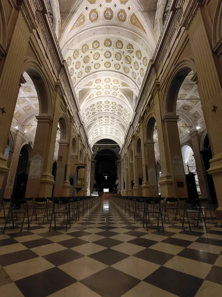 Central Nave Santa Maria Assunta Cathedral Reggio Emilia Italy High — Stock Photo, Image