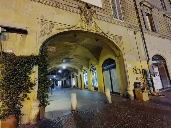 Entrance Broletto Gallery Prampolini Square Reggio Emilia Italy High Quality — Stock Photo, Image