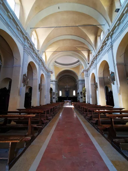Nave Central Una Iglesia Reggio Emilia Italia Foto Alta Calidad — Foto de Stock