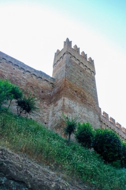 Gradara Kalesi, Paolo ve Francesca 'nın İlahi Komedi' deki aşıkları Pesaro Urbino, İtalya. Yüksek kalite fotoğraf