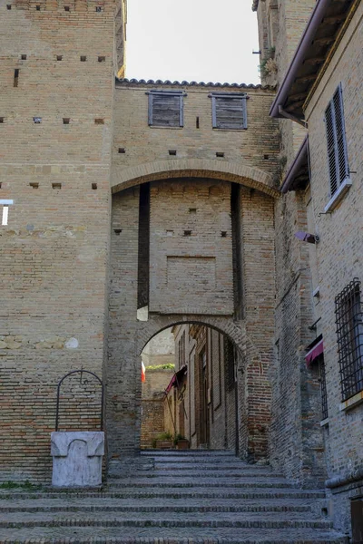 Castle Gradara Background Lovers Paolo Francesca Divine Comedy Pesaro Urbino — Stock Photo, Image