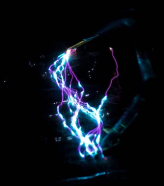 Yıldırım teaser 'ın elektrik akımları. Yüksek kalite fotoğraf