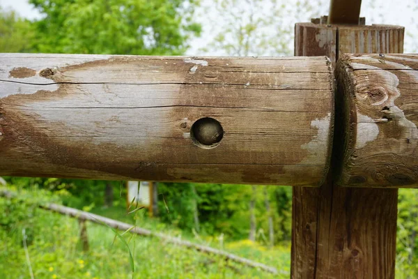 Old Wooden Fence Knots High Quality Photo — Stock Photo, Image