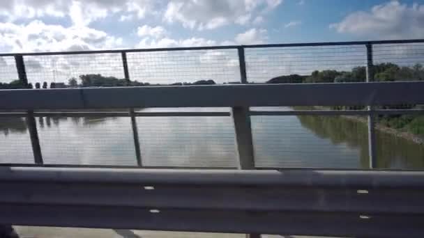 Vista Desde Ventana Lateral Coche Movimiento — Vídeo de stock