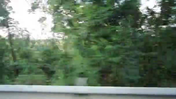 Vista Desde Ventana Lateral Coche Movimiento — Vídeo de stock