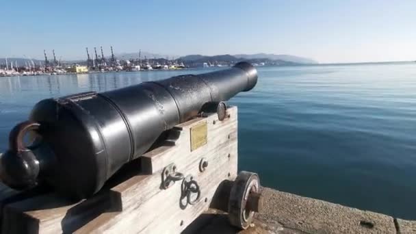 Cannon Morin Spaziergang Spezia Italien — Stockvideo