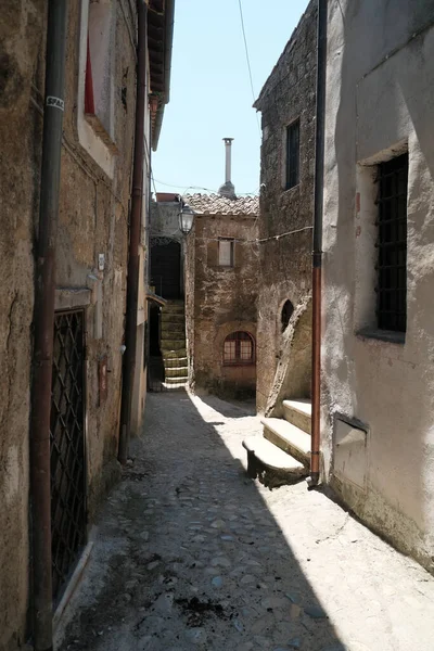 Talya Nın Lazio Eyaletinin Viterbo Iline Bağlı Calcata Kasabasının Tarihi — Stok fotoğraf