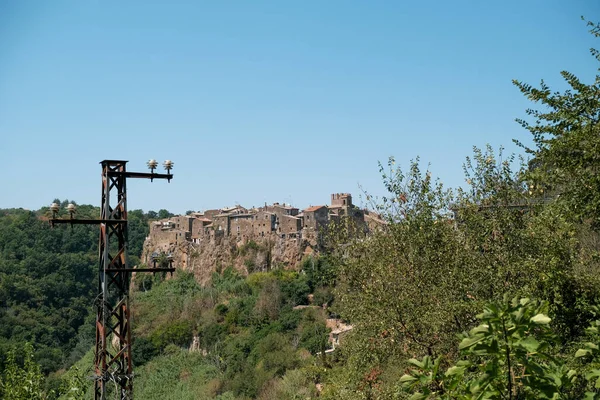 Overview Town Calcata Province Viterbo Lazio Italy High Quality Photo — Stock Photo, Image