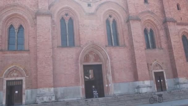 Cattedrale Del Duomo Pavia Mura Esterne Ingresso — Video Stock