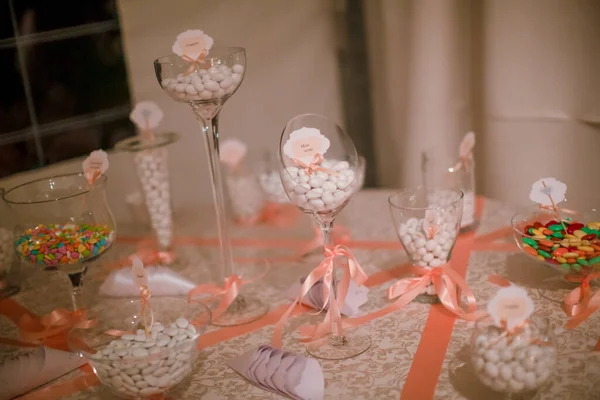 Gezuckerte Mandeln Hochzeitskonfetti Hochwertiges Foto — Stockfoto