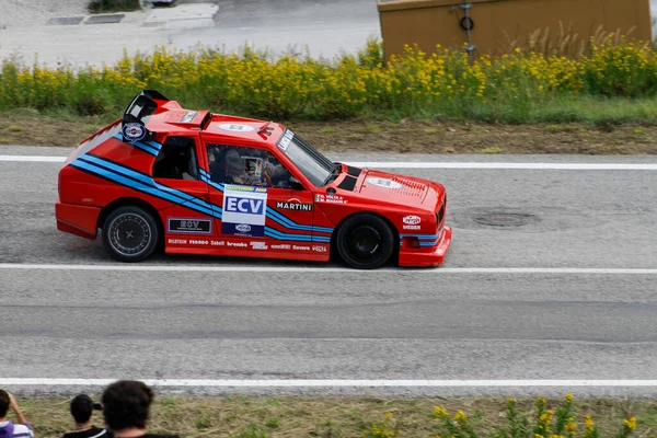 Reggio Emilia Włochy 2016 Rajd Bezpłatnej Imprezy Reggio Apennines Lancia — Zdjęcie stockowe