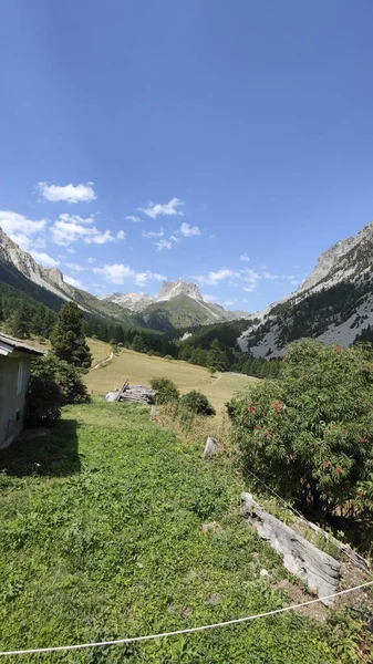 Vista General Las Montañas Los Alpes Valle Stretta Turín Foto —  Fotos de Stock