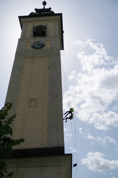 Bardonecchia Turin Fest För Skyddshelgonet Byn Sant Ippolito Högkvalitativt Foto — Stockfoto