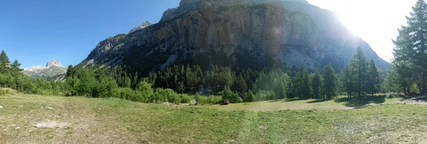 Visão Geral Das Montanhas Dos Alpes Valle Stretta Turim Foto — Fotografia de Stock