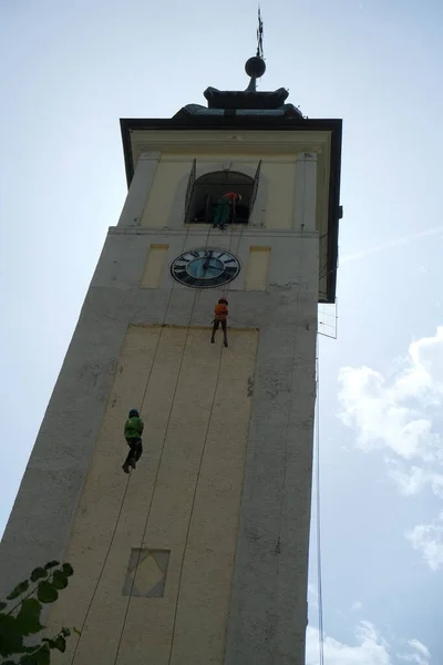 Bardonecchia Torino Sant Ippolito Falu Védőszentjének Lakomája Kiváló Minőségű Fénykép — Stock Fotó