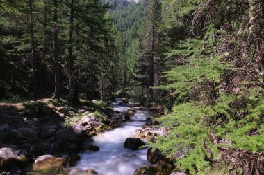Rio di Valle Dar Noktası üzerindeki köprünün görüntüsü. Yüksek kalite fotoğraf