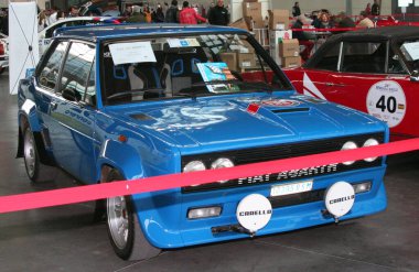 Rimini, İtalya - 2009 03: 26: My Special Car Rimini Akort Fiat Abarth 131, ücretsiz etkinlik. Yüksek kalite fotoğraf