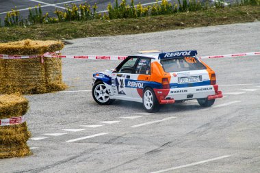 San Marino: 2010 09 01 Rally ücretsiz etkinlik klasik Lancia Delta Integrale Evoluzione Repsol Ralli Car. Yüksek kalite fotoğraf