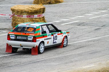 San Marino: 2010 09 01 Rally serbest etkinliği Klasik Lancia Delta Integrale Totip Livery. Yüksek kalite fotoğraf