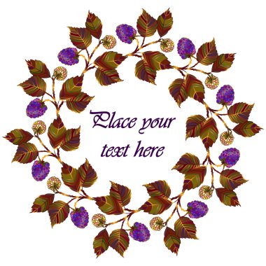 Böğürtlen böğürtlen ve yaprakları.