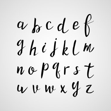Elle çizilmiş modern komut dosyası, alıntı yazı tipi