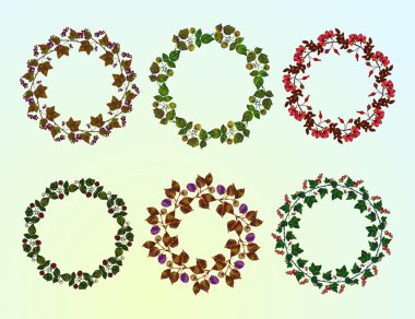 Berry çerçeveleri - dizi çelenk.