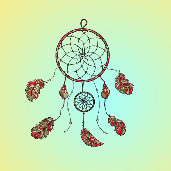 Indian-American dream catcher — Stock Vector