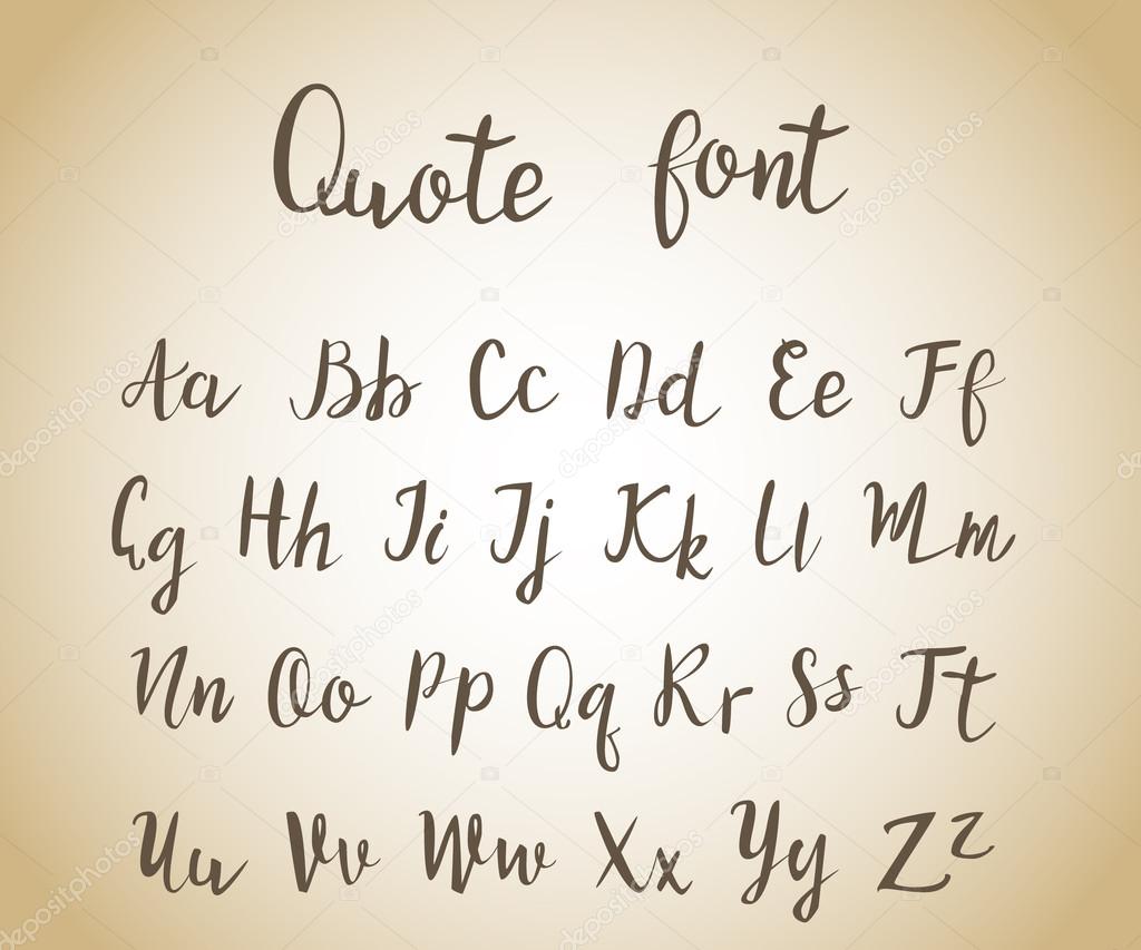 Download Hand Drawn Modern Script Quote Font Stock Vector C Trihubova Gmail Com 116149630 Yellowimages Mockups