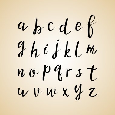 El çizilmiş vintage script