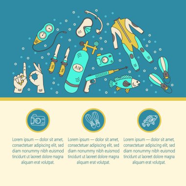 Dalış web şablonu.