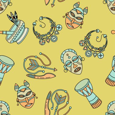 Vudu sembolleri ile Seamless Modeli.