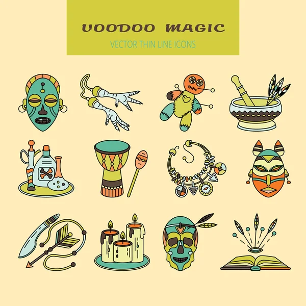 Voodoo African and American magic vector logo. — Stock Vector