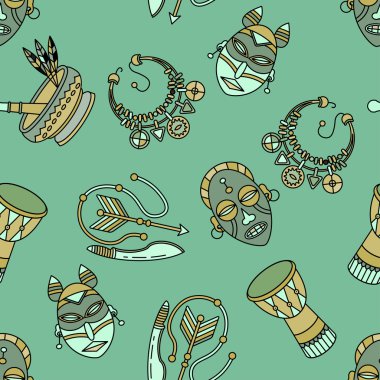 Vudu sembolleri ile Seamless Modeli.