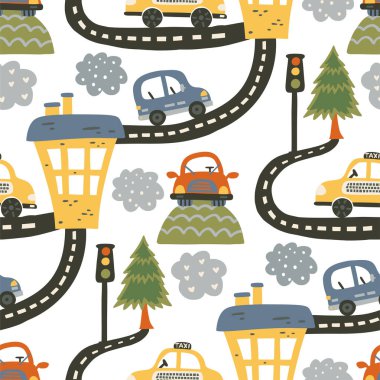 Kusursuz araba motifi arka planı.