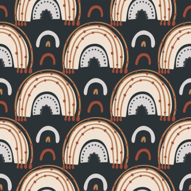 Çocuklar bohem gökkuşağı desensiz.