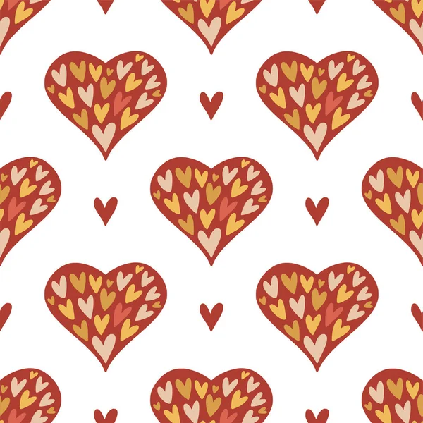 Hearts seamless background. — Stock Vector