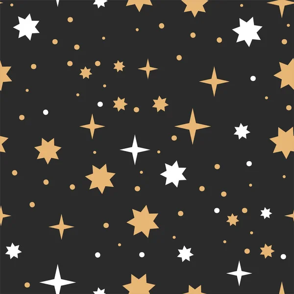 Star planet space seamless pattern. — Stock Vector