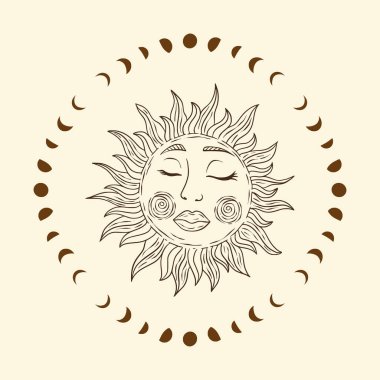 Göksel güneş yıldızı vektörü.